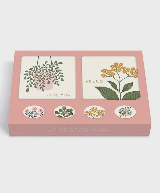 Mini Note Card Set; Floral Notes