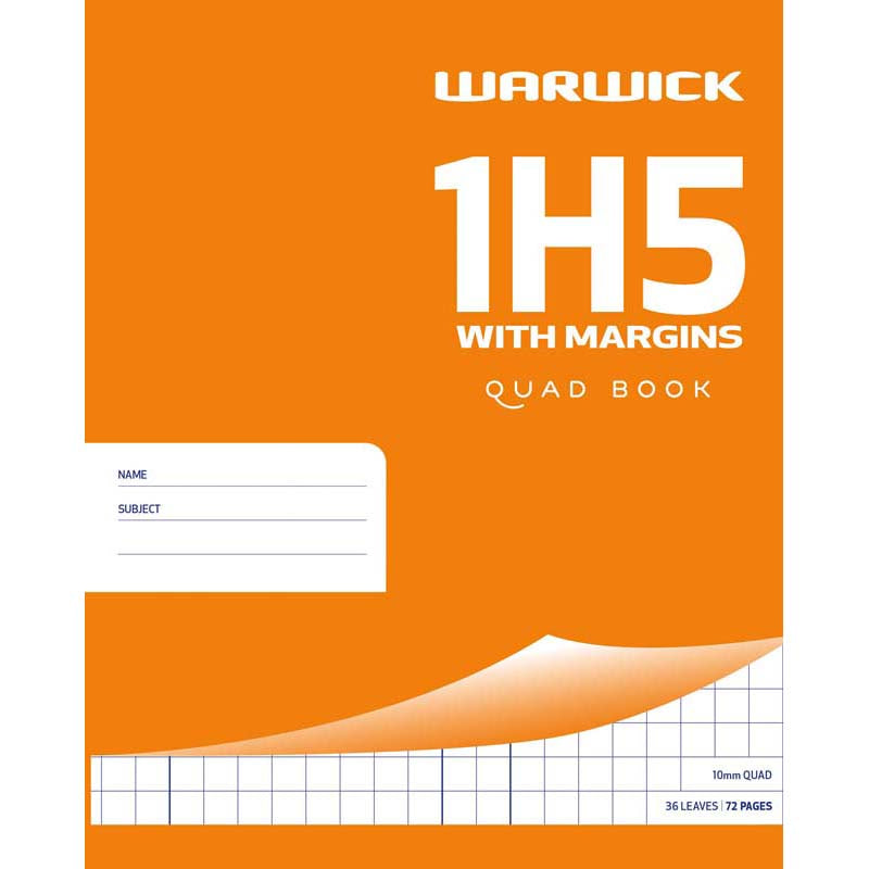 EXERCISE BOOK WARW 1H5 W/MARG 36LF – Tawa Books & Post