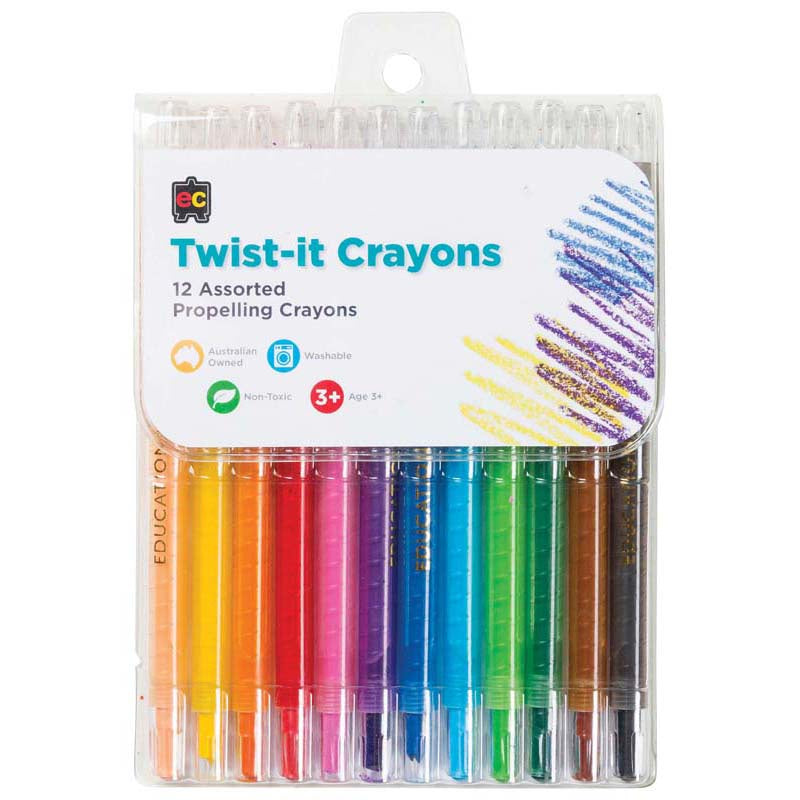 CRAYONS EC TWIST IT PACK 12