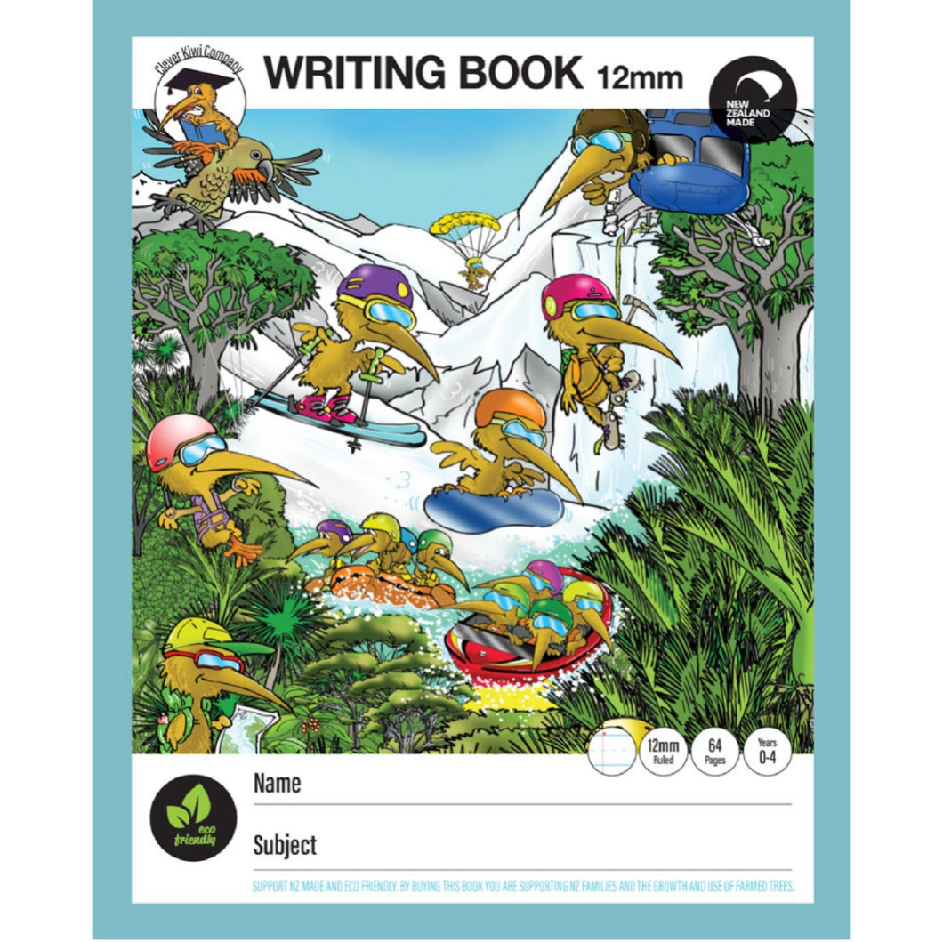 WRITING BOOK 12MM CLEVER KIWI