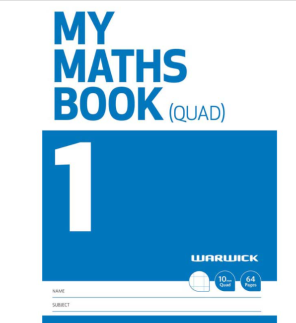 Warwick My Maths Book 1 10mm Quad 64 Page