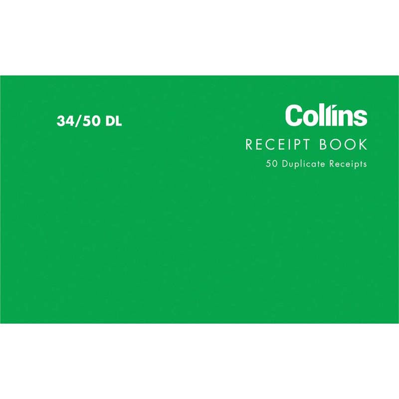 RECEIPT BOOK COLLINS 34/50 DL 50LF